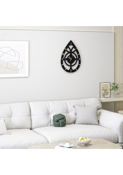 Radıance Duvar Saati Siyah Gold Siyah - Gold