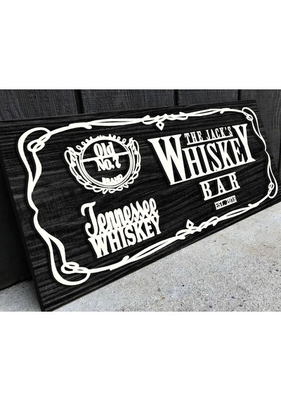 Bk Gift Kişiye Özel Kabartma Tasarım Siyah Ebony Ahşap Bar Tabelası, Home Bar Tabela, Rustik Ev Dekorasyonu, Duvar Dekoru-8 61 X 30,5 Cm Bitmeyen130907 51276 Bk Gift