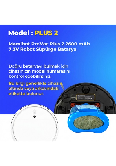 Mamibot Provac Plus 2 2600 Mah 7.2v Robot Süpürge Batarya