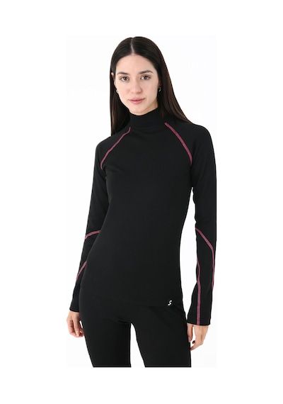 Scorp Thermo-fit Kadın Termal İçlik Takım Alt Üst Kayak İçliği Siyah Siyah