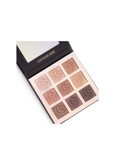 Cocosh She Nude Shine 9 Renk Göz Farı Paleti, Yüksek Pigmentasyon, Topaklanmaz, Kolay Dağılım - 9 Color Diğer