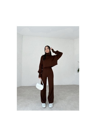 Movella Fashion Balıkçı Yaka Parmak Geçirmeli Movel 2 Li Triko Takım Kahverengi Kahverengi Movella Fashion Balıkçı Yaka Parmak Geçirmeli Movel 2 Li Triko Takım Kahverengi Kahverengi