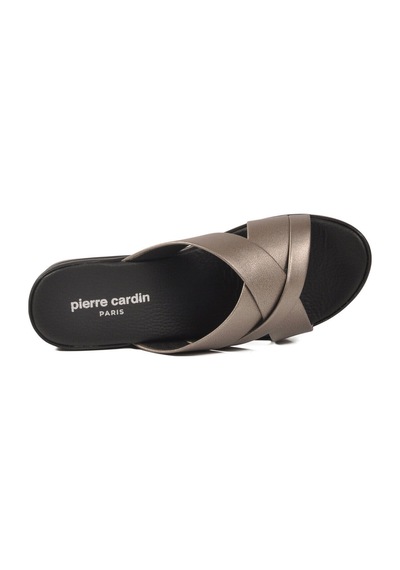 Pierre Cardin Platin Kadın Topuklu Terlik Pc-7477 Z Gümüş