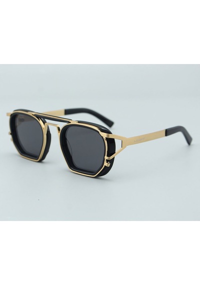 Leziff Montecarlo Unisex Güneş Gözlüğü Siyah - Gold