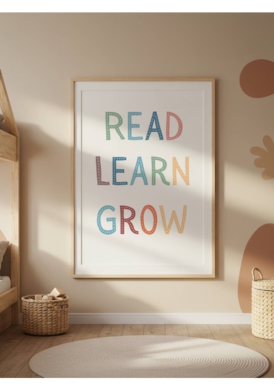 Read Learn Grow Dijital Baskı Poster V9 Çerçevesiz