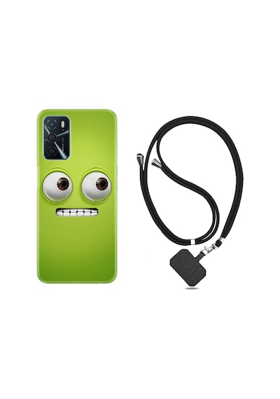 Oppo A16 Kılıf Boyun Askılı Green 1832