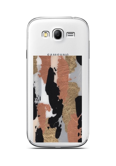 Samsung Uyumlu Grand Neo Wall Tasarımlı Süper Şeffaf Telefon Kılıfı Çok Renkli