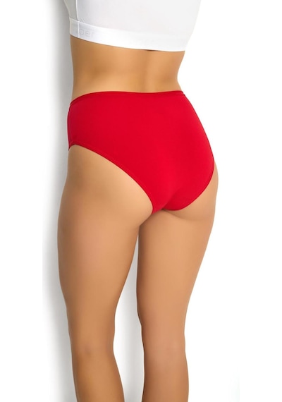 Jiber Bayan Bato Bikini Pamuklu Külot 6 Adet-652 Kırmızı