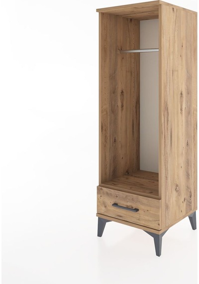 Hyperion Dolap Tek Raflı Tek Çekmeceli Tek Askılı 44x44x134 Çam-çam Atlas Çam