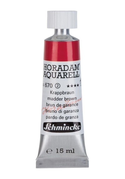Schmincke : Horadam Aquarell Artist Sulu Boya : 15 Ml Tüp : Seri 2 670 Madder Brown
