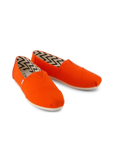 Espadril / Keten Kadın 10021933 Toms Alpargata Classic Heritage Canvas Flame Flame Mercan