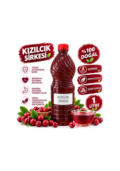 Kızılcık Sirkesi 1 Lt.