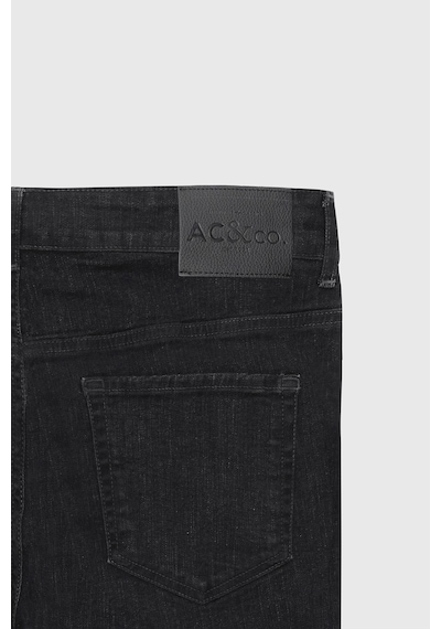 Ac&Co / Altınyıldız Classics Erkek Sıyah Slim Fit Dar Kesim Pamuklu Esnek Denim Şort