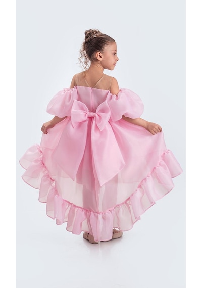 Mnk Baby & Kids Arisvi Kız Çocuk Abiye M00738 Pembe