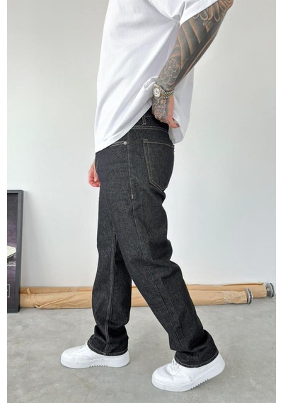 Antrasit Soft Degrade Baggy Pantolon