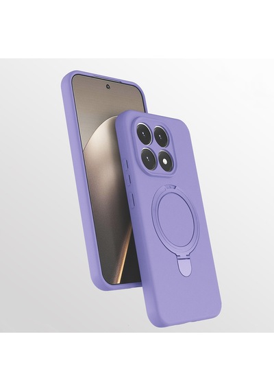 Xiaomi 15t Uyumlu Standlı Magesafe Silikon Kılıf Mor
