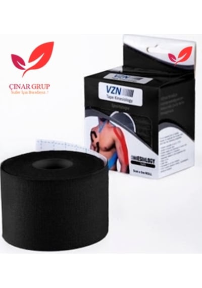 Vzn Kinesio Sport Tape Sporcu  Bandı Siyah 5Cm X 5M