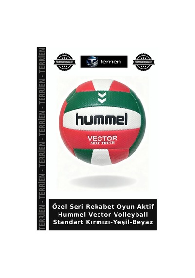 Özel Seri Rekabet Oyun Aktif Hummel Vector Volleyball Standart Kırmızı-yeşil-beyaz Çok Renkli