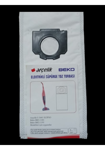 Beko Uyumlu Bks 1181 1191 Dik Süpürge Bez Toz Torbası 5 Adet