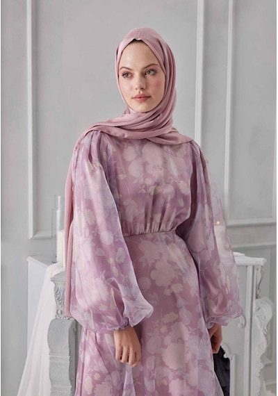 Gesshop Kadın Abiye Janjan Şal Pudra Pembe