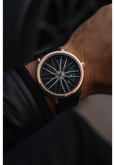 Metal Ayarlanabilir Kordon Araba Jant Model Erkek Kol Saati Yeşil - 750657802 Gümüş