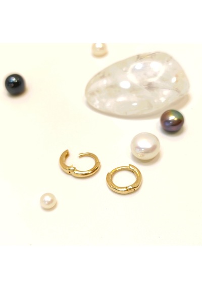 10mm Döküm Klaşik Mini Halka Küpe 14 Ayar Altın