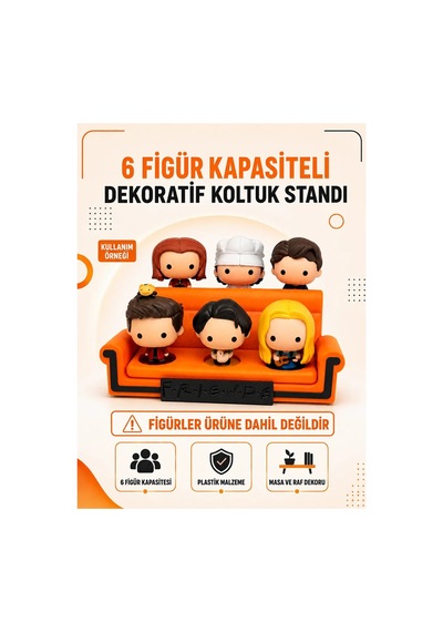 Friends Ikonik Turuncu Koltuk Tasarım Stand - Mc Donalds Friends Karakterleri Oyuncak Figür Standı