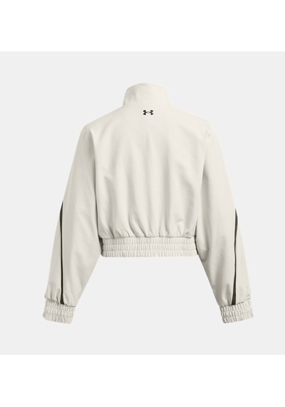 Kadın Ua Unstoppable Crop Ceket 1386479-110 Summit White Black Beyaz - Siyah