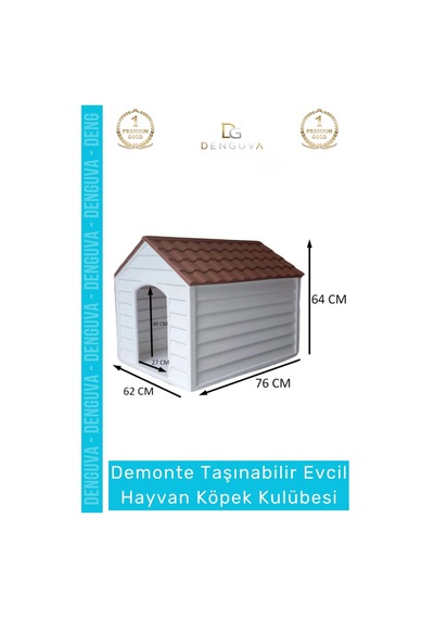 Köpekkulübesi Bahçe Tipi Demonte Kolay Kurulum Sağlıklı Polipreplen Yazlık Evcil Hayvan Köpek Kulüb