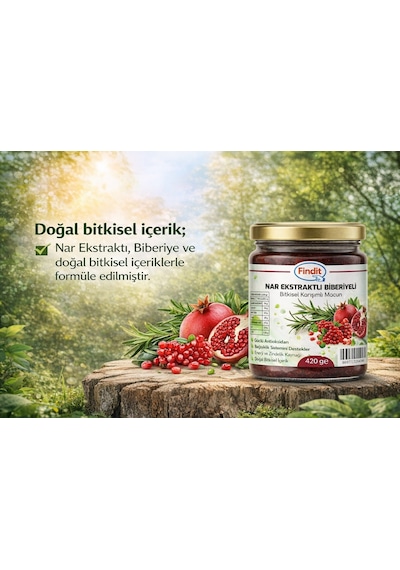 Nar Ekstraktlı Biberiyeli Bitkisel Karışımlı Macun 420 Gr