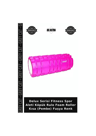 Delux Serisi Fitness Spor Aleti Köpük Rulo Foam Roller Kısa Pembe Fuşya Renk