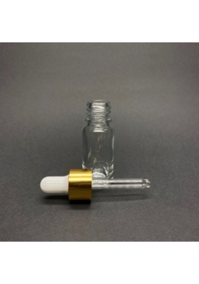10ml Şeffaf, Cam Şişe, 12 Adet, Cam Damlalıklı, Ecza Şişesi, Propolis Şişesi, Gold Kapak Beyaz Emzik Diğer