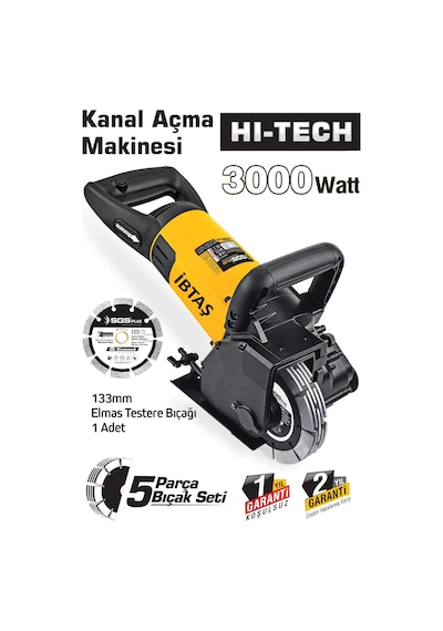 Sgs Sgs5300 Beton Duvar Tuğla Seramik Kanal Açma Makinesi 3000 W Sulu Ve Kuru Kesim