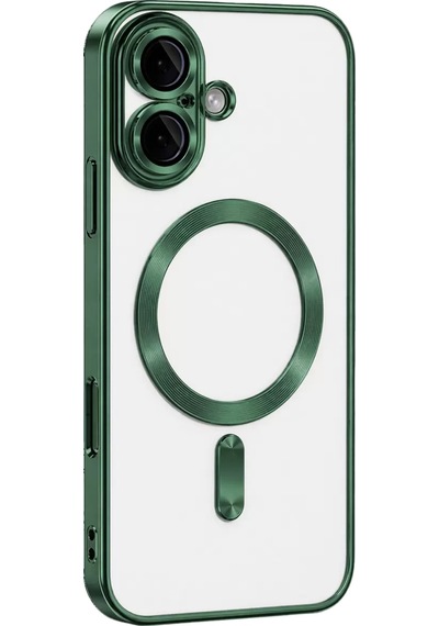 Newface Apple İphone 16 Kılıf Kross Magneticsafe Kapak - Koyu Yeşil