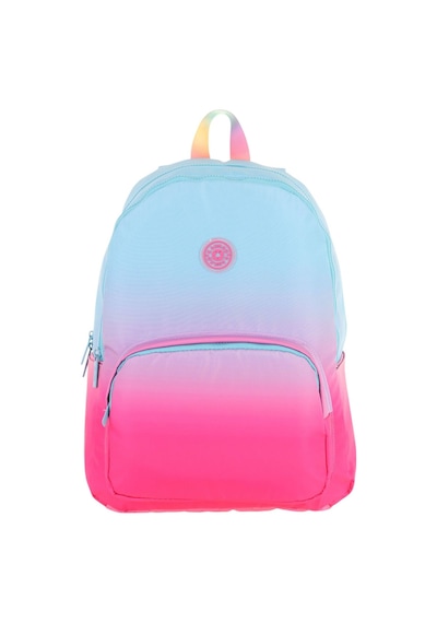 Kaukko Rainbow Kız Çocuk Üç Bölmeli İlkokul Ve Ortaokul Çantası - Mavi Pembe Renk Geçişli - K1797 Mavi - Pembe