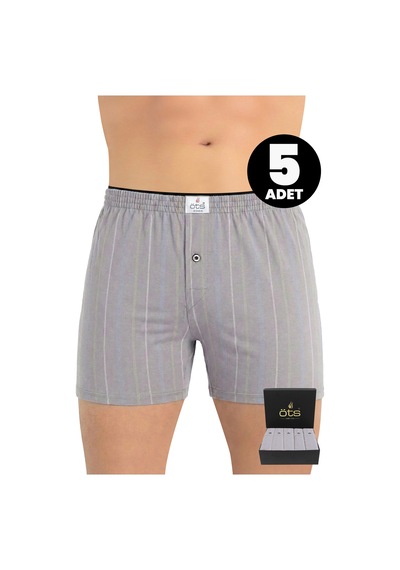 Öts Erkek 5 Li %100 Pamuk Boxer Öts Premium Çizgili Ve Kaliteli Hediye Kutulu Günlük İç Giyim Özel Esnek Kalıp 2652-k Gri Öts Erkek 5 Li %100 Pamuk Boxer Öts Premium Çizgili Ve Kaliteli Hediye Kutulu Günlük İç Giyim Özel Esnek Kalıp 2652-k Gri