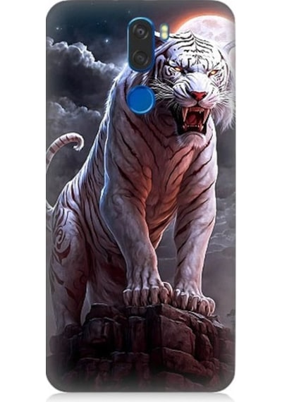 Vestel Venus Z30 Uyumlu Beyaz Savaşçı Kaplan Tiger Desenli Silikon Kılıf