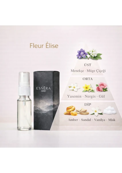 Essera Parfüm Fleur Élise Edp Kadın Parfüm 10 Ml Seyahat Boy Amber - Çiçeksi