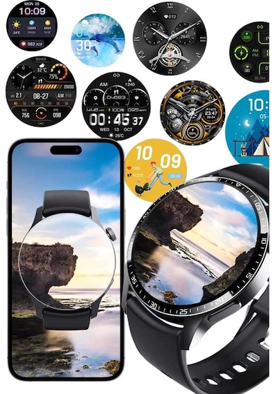 Amoled Ekran Metal Deri Silikon Kordonlu Uyku Ve Sağlık Takibi - Lisinya