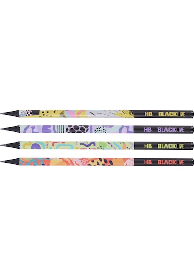 Adel Blackline Karışık Kurşun Kalem 12'li Set,Uzay Desenli,Neon,Mozaik Desenli Konsept Kurşun Kalemler