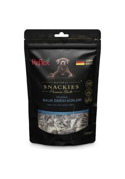Snackies Natural Balık Derisi Küpleri Tahılsız Köpek Ödül Maması 130 Gr