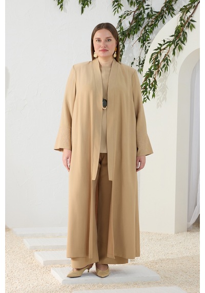 Aker Camel Nakış Detaylı Kimono Camel Camel