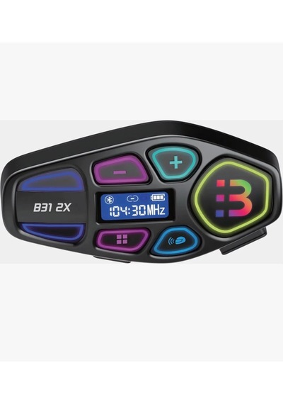 Blic B31 2x Motosiklet Kask Interkom Kulaklık 2 Li Eşleşme, Bluetooth 5.0, Fm Radyo, Rgb Işıklı, 1000mah Batarya,