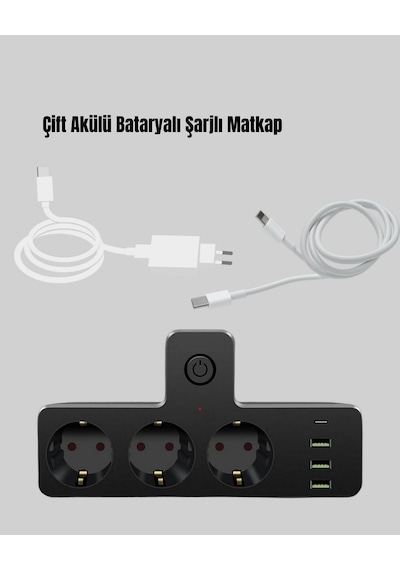 Hnrlıshp 7 Portlu Çoklu Priz Usb Ve Type-c Girişli Akıllı Güç Ünitesi