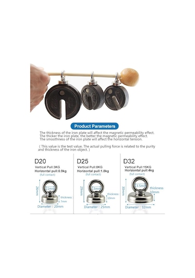 Magnet Fishing, Halatlı Güçlü Neodyum Mıknatıs Balıkçılığı Seti 48Mm