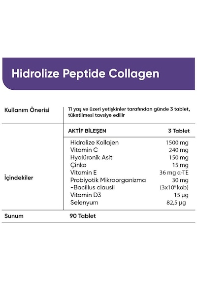 Collagen Forte Platinum Premium 3 Tip Kolajen Hyalüronik Asit 90 Tablet
