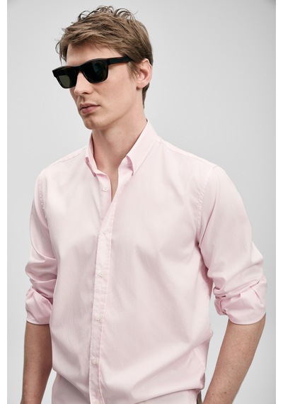 Lufian Danıel Erkek Basic Gömlek Regular Fit Pembe Pembe 111010677100800
