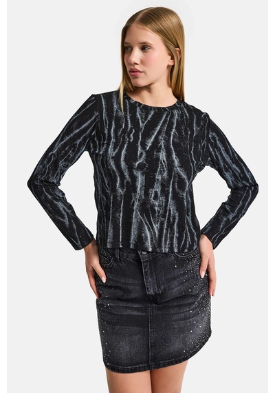 Itsbasic Kadın Siyah W5 Özel Tasarım Kumaş Elastan Body