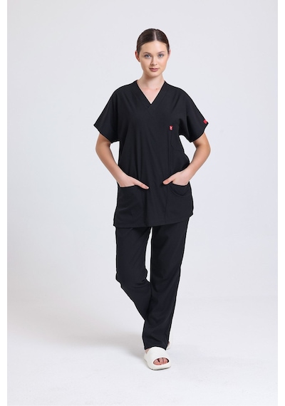 Doktor, Hemşire Forması, Cerrahi Nöbet Takımı, Likralı Üniforma Unisex Sağlıkçı Üniforma, Scrubs Mor