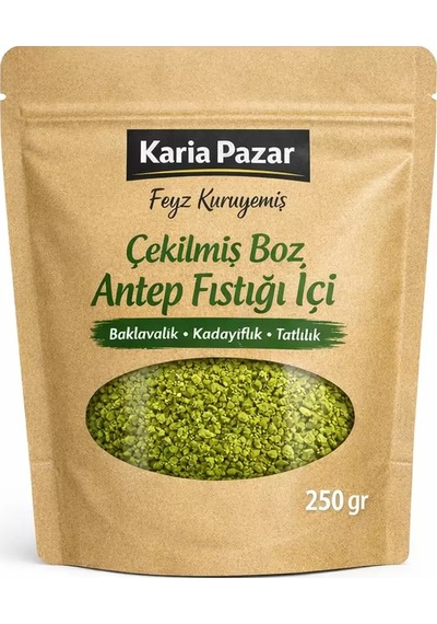 Çekilmiş Boz Antep Fıstığı İçi Baklavalık Kadayıflık Tatlılık 250 G 250 G